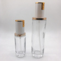 Glass Transparent Three Piece Set Simple Cosmetic Emulsion Packaging Bottle